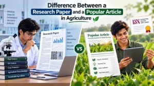 Research Paper vs Popular Article in Agriculture